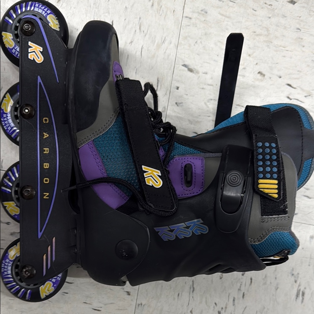 Women's Carbon Inline Skates - Black, Purple, and Teal - Picture 3 of 7